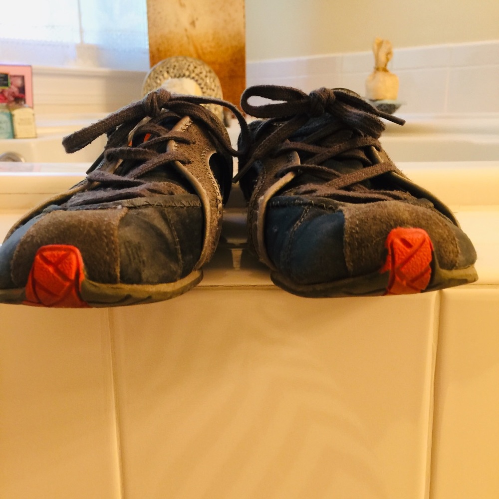 Diesel grey olive satin & suede ballerina  👟